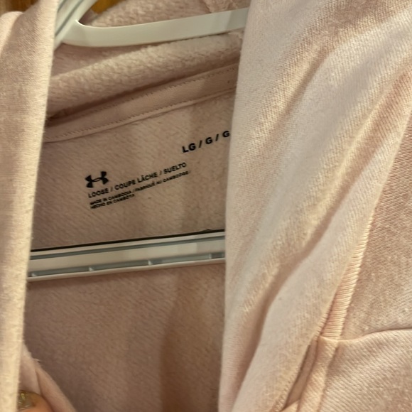 Soft pink large women’s under armor sweatshirt hoodie - Picture 3 of 5